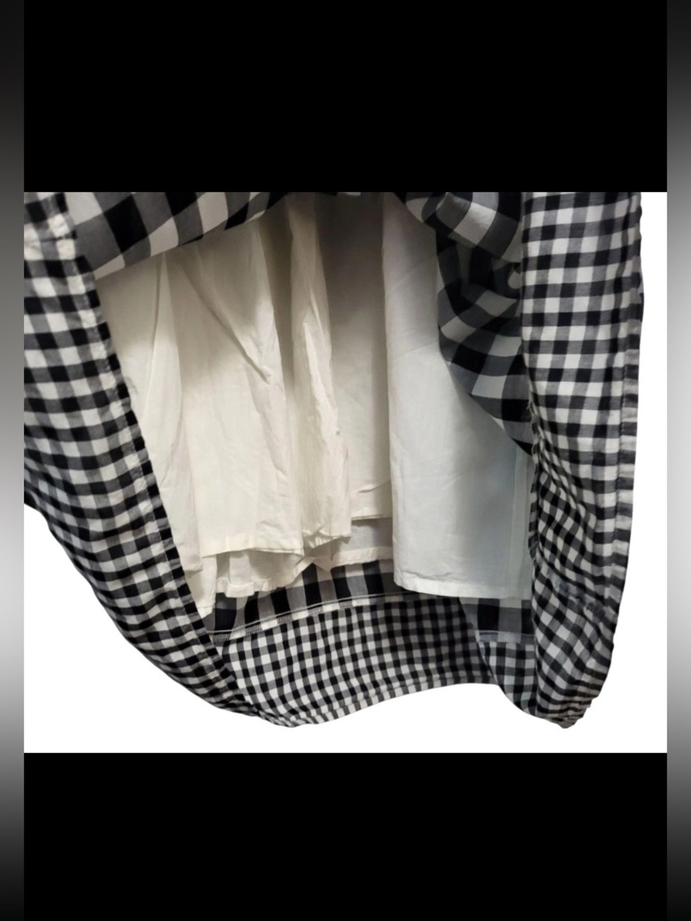 J Crew Black & White Gingham Button-Front Midi Dress with Tie Waist - Picture 10 of 14
